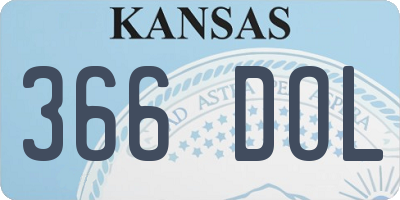 KS license plate 366DOL
