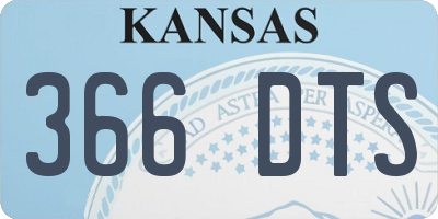 KS license plate 366DTS