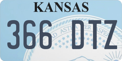 KS license plate 366DTZ