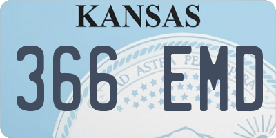 KS license plate 366EMD
