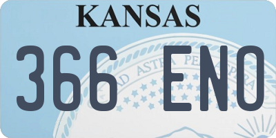KS license plate 366ENO