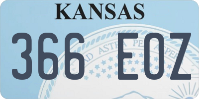KS license plate 366EOZ
