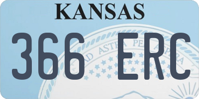 KS license plate 366ERC