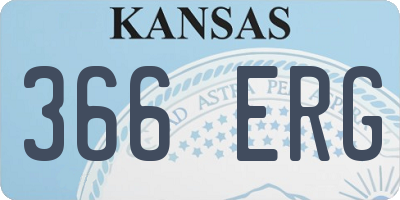 KS license plate 366ERG