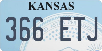 KS license plate 366ETJ