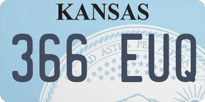 KS license plate 366EUQ