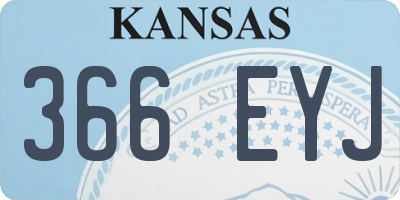 KS license plate 366EYJ