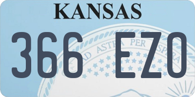 KS license plate 366EZO