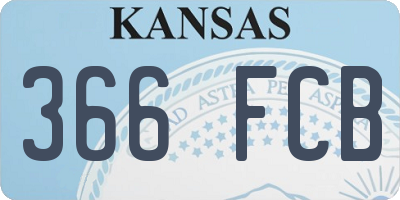 KS license plate 366FCB