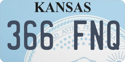 KS license plate 366FNQ
