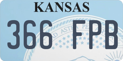 KS license plate 366FPB