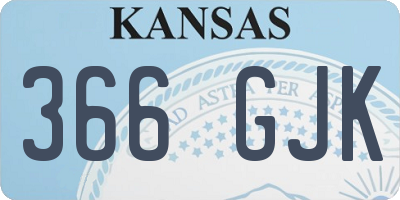 KS license plate 366GJK