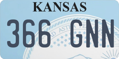 KS license plate 366GNN