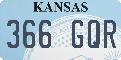 KS license plate 366GQR