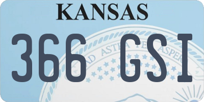 KS license plate 366GSI
