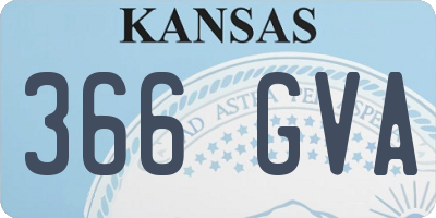 KS license plate 366GVA