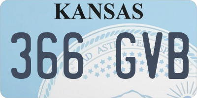 KS license plate 366GVB