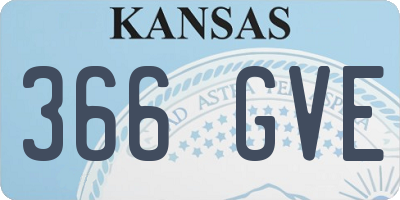 KS license plate 366GVE