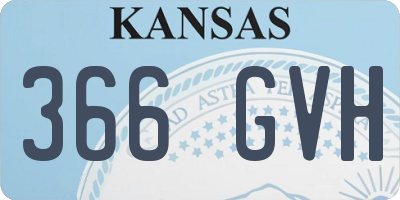 KS license plate 366GVH