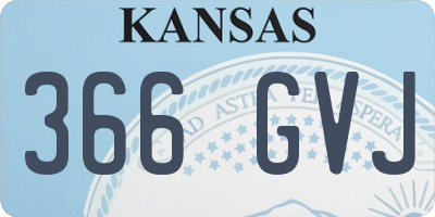 KS license plate 366GVJ