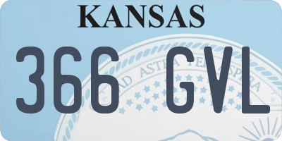 KS license plate 366GVL