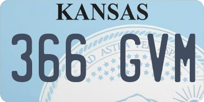 KS license plate 366GVM