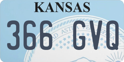 KS license plate 366GVQ