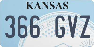 KS license plate 366GVZ