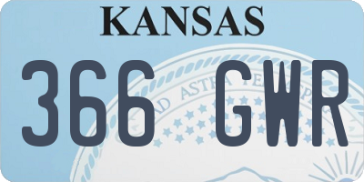 KS license plate 366GWR