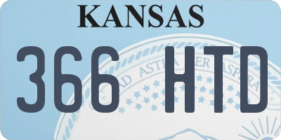 KS license plate 366HTD