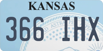 KS license plate 366IHX