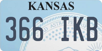 KS license plate 366IKB