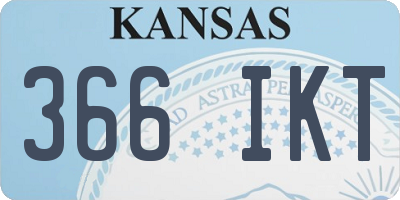 KS license plate 366IKT