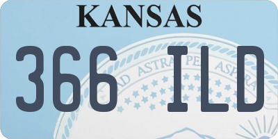 KS license plate 366ILD