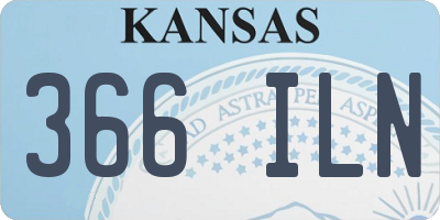 KS license plate 366ILN