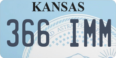 KS license plate 366IMM