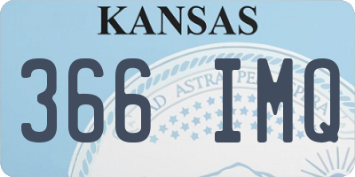KS license plate 366IMQ