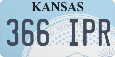 KS license plate 366IPR