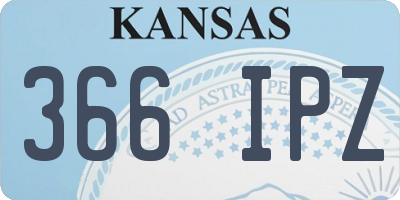 KS license plate 366IPZ