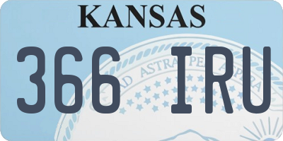 KS license plate 366IRU