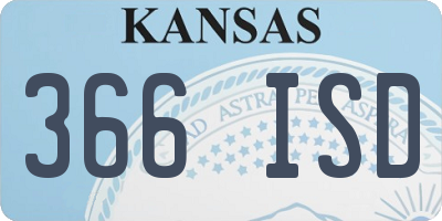KS license plate 366ISD