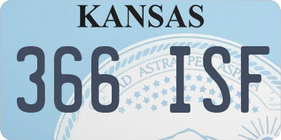 KS license plate 366ISF