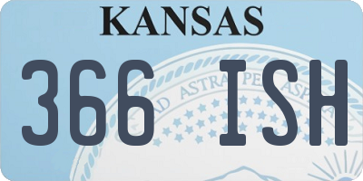 KS license plate 366ISH