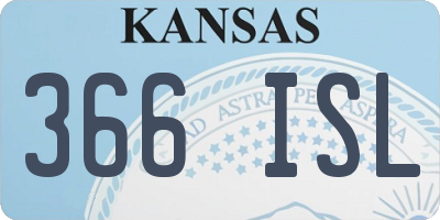 KS license plate 366ISL
