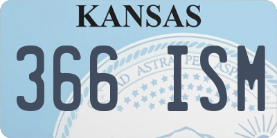 KS license plate 366ISM