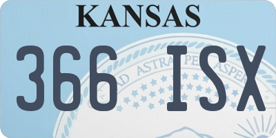 KS license plate 366ISX