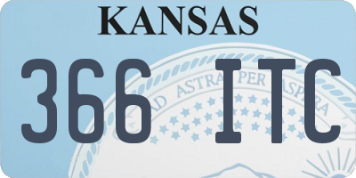 KS license plate 366ITC