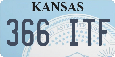 KS license plate 366ITF