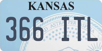 KS license plate 366ITL