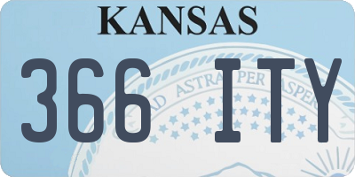 KS license plate 366ITY